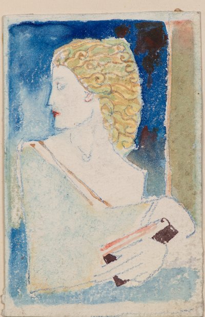 Untitled [Klassisk figur] (akvarell) av John Duncan