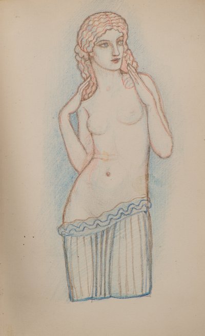 Namnlös [kvinnofigur] (penna) av John Duncan