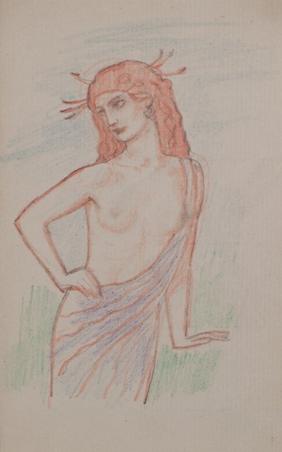 Namnlös [kvinnofigur] (penna) av John Duncan