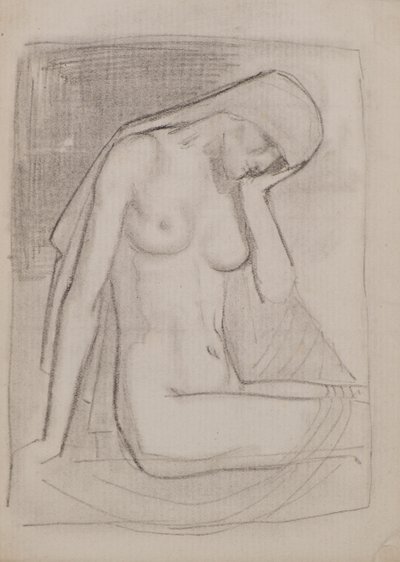 Namnlös [Kvinnlig naken] (penna) av John Duncan