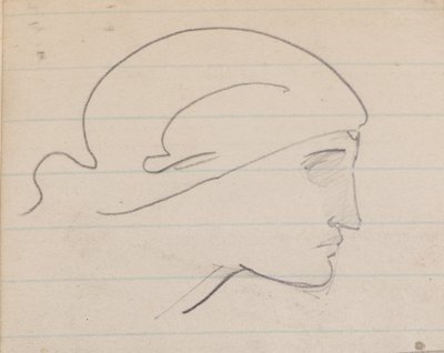 Namnlös [Kvinnlig profil] (penna) av John Duncan