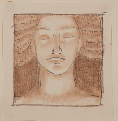 Namnlös [Manligt ansikte] (penna) av John Duncan