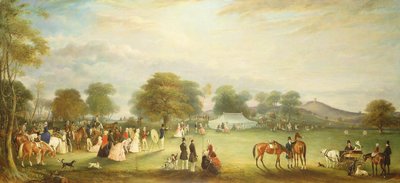 Bueskydningsmøde i Bradgate Park, Leicestershire, 1850 swed av John E. Ferneley