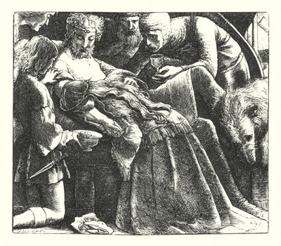 A Dream of Fair Women (gravyr) av John Everett (after) Millais