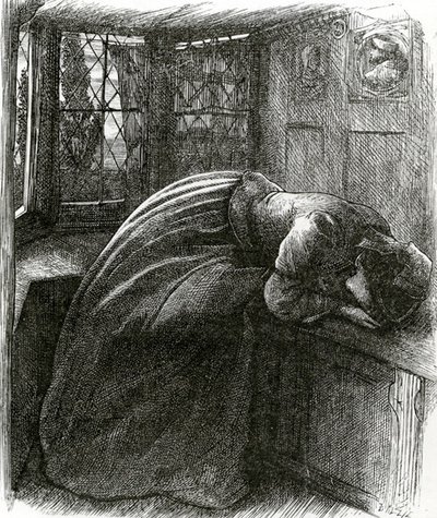 Mariana från Tennysons dikter av John Everett (after) Millais