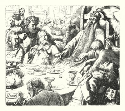 Dagdrömmen (gravyr) av John Everett (after) Millais