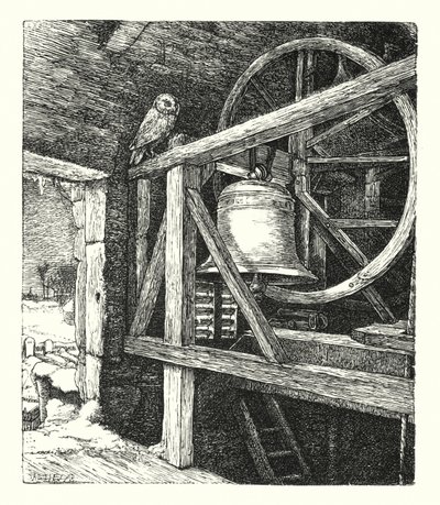 Det gamla årets död (gravyr) av John Everett (after) Millais