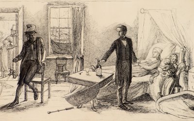 Dryck av John Everett (attr.to) Millais