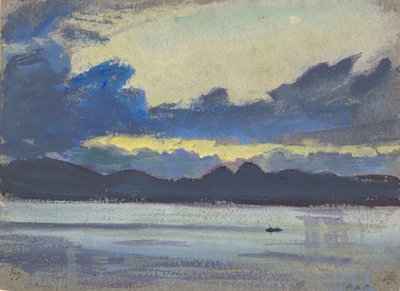 Havslandskap, Guadeloupe, slutet av 1800-talet - mitten av 1900-talet (akvarell, gouache, grafit, papper) av John Everett