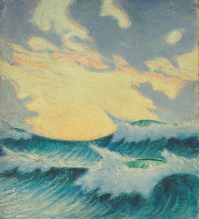 Havslandskap, sent 1800-tal - mitten av 1900-talet (olja på duk) av John Everett