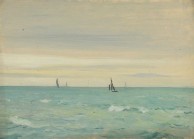 Havslandskap, slutet av 1800-talet - mitten av 1900-talet (olja på kartong) av John Everett