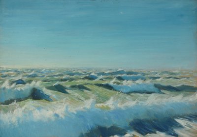 Havslandskap, slutet av 1800-talet - mitten av 1900-talet (olja på papper) av John Everett