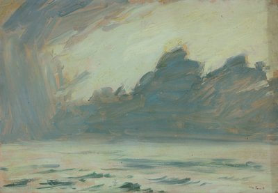 Havslandskap, slutet av 1800-talet - mitten av 1900-talet (olja på papper) av John Everett