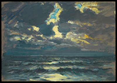 Havslandskap, slutet av 1800-talet - mitten av 1900-talet (olja på papper) av John Everett