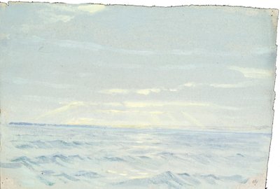 Havslandskap, slutet av 1800-talet - mitten av 1900-talet (olja på papper) av John Everett