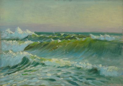 Havslandskap, slutet av 1800-talet - mitten av 1900-talet (olja på papper) av John Everett