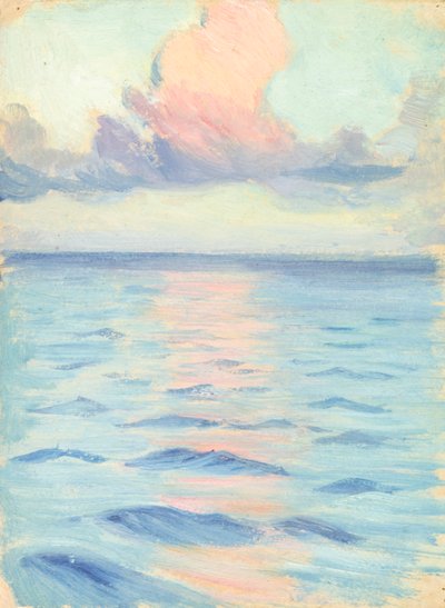 Havslandskap, slutet av 1800-talet - mitten av 1900-talet (olja på papper) av John Everett
