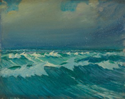Havslandskap, slutet av 1800-talet - mitten av 1900-talet (olja på papper) av John Everett
