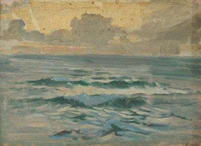 Havslandskap, slutet av 1800-talet - mitten av 1900-talet (olja på papper) av John Everett