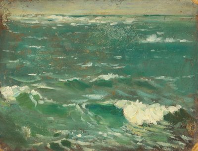 Havslandskap, ca 1909 (olja på massakartong) av John Everett