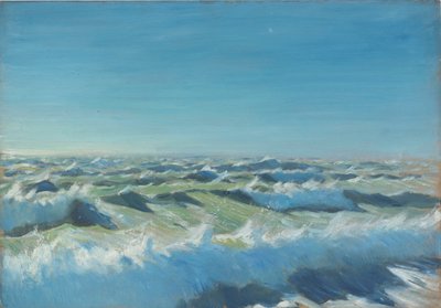 Havslandskap, slutet av 1800-talet - mitten av 1900-talet (olja på papper) av John Everett
