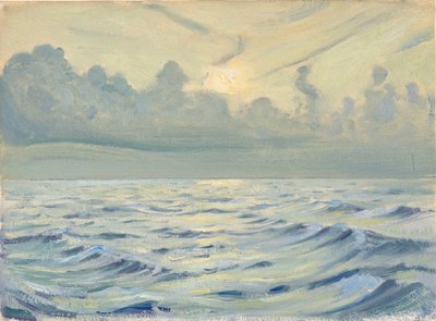 Havslandskap, slutet av 1800-talet - mitten av 1900-talet (olja på papper) av John Everett