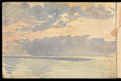 Havslandskap, skissbok av John Everett