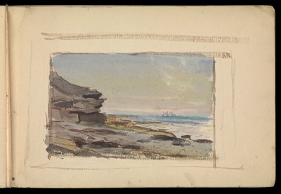 Havslandskap, skissbok av John Everett