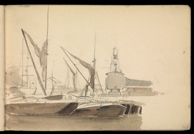 Havslandskap, skissbok av John Everett