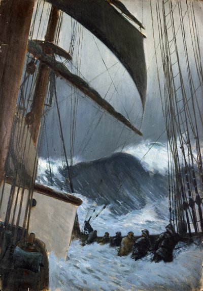 Bron "Birckdale" i stormen under en resa från Bristol till Sabine Pass i Texas (Förenta staterna, Förenta staterna) mellan april och juni 1920 av John Everett