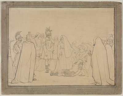 Aeneas visade Pallas kropp från Virgils Aeneid, 1843. av John Everett Millais