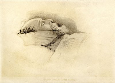 Dickens, dagen efter hans död, 1870 av John Everett Millais