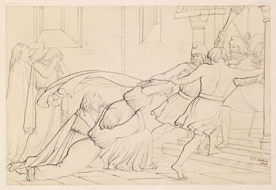 Elgiva gripen av ärkebiskopen Odos orden, 1843 av John Everett Millais