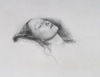 Elizabeth Siddal: Studie för "Ophelia", 1852 av John Everett Millais