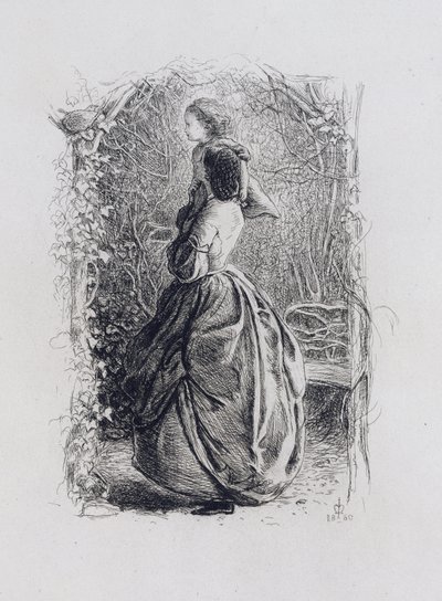 Glad vår (etsning på papper) av John Everett Millais
