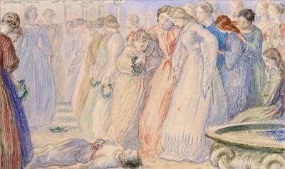 Iphis och Anaxarete, sent 1800-tal av John Everett Millais