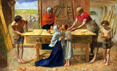 Jesus i hans föräldrars hus (snickarens verkstad) av John Everett Millais
