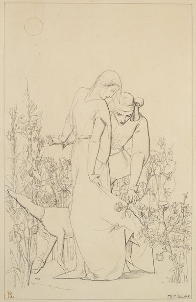 Älskare av en rosenbuske, 1848 av John Everett Millais
