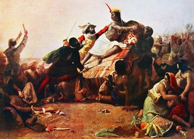 Pizarro besegrar inkan av Peru John Everett Millais av John Everett Millais