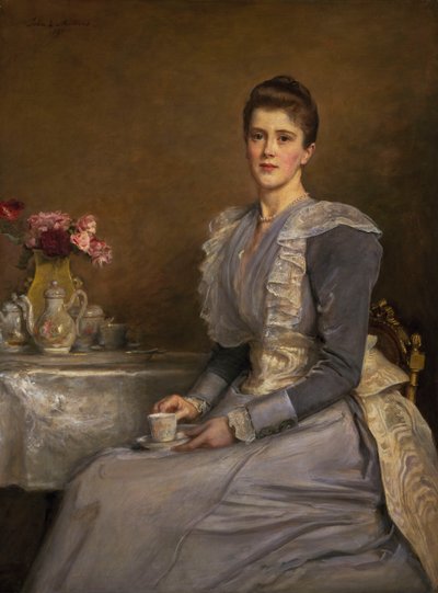 Porträtt av Mrs. Joseph Chamberlain (1864-1957) av John Everett Millais
