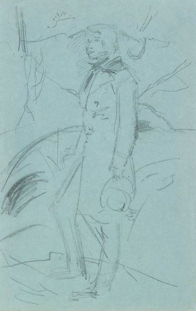 Preliminär skiss för porträttet av John Ruskin, 1853-1854 av John Everett Millais
