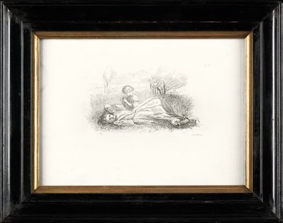 Summer Indolence (etsning) av John Everett Millais