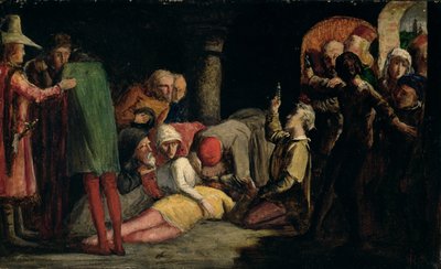 The Death of Romeo and Juliet, c.1848 (olja på kvarnbräda) av John Everett Millais