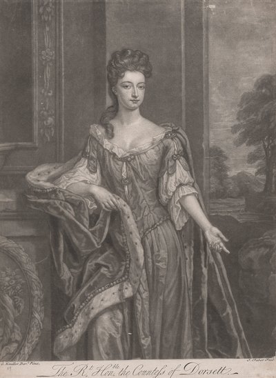 Beauties of Hampton Court: The Right Honorable Mary, grevinnan av Dorset av John Faber the younger