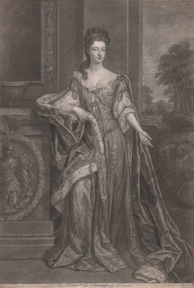 Beauties of Hampton Court: The Right Honorable Mary, grevinnan av Dorset av John Faber the younger