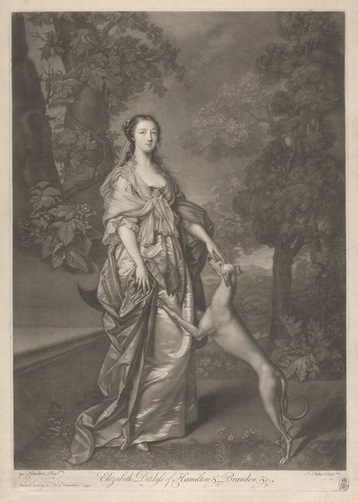 Elizabeth, hertiginna av Hamilton av John Faber the younger