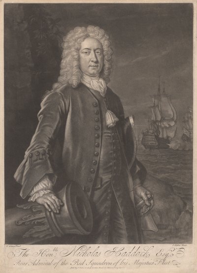 Den ärade Nicholas Haddock, Esq. av John Faber the younger