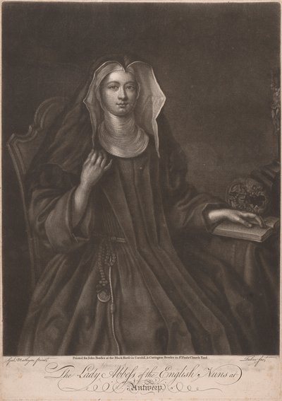 Lady Howard Abbedissa av de engelska nunnorna i Antwerpen av John Faber the younger