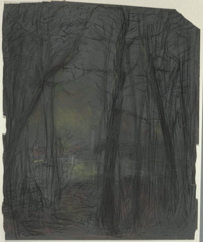 Skogsscen av John Ferguson Weir