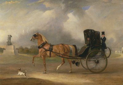 William Massey-Stanley kör sin Cabriolet i Hyde Park av John Ferneley